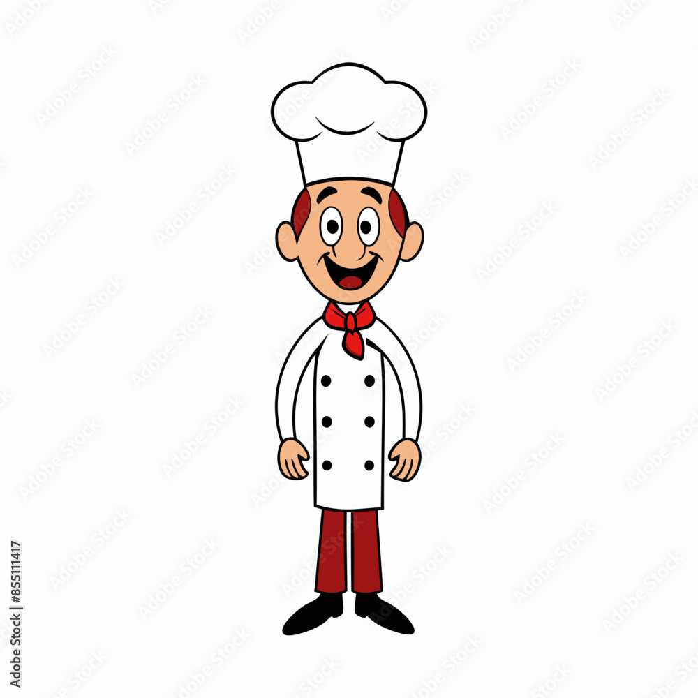 a Stylish funny cartoon chef of the restaurant vector illustration. a Stylish funny cartoon chef of the restaurant vector illustration.