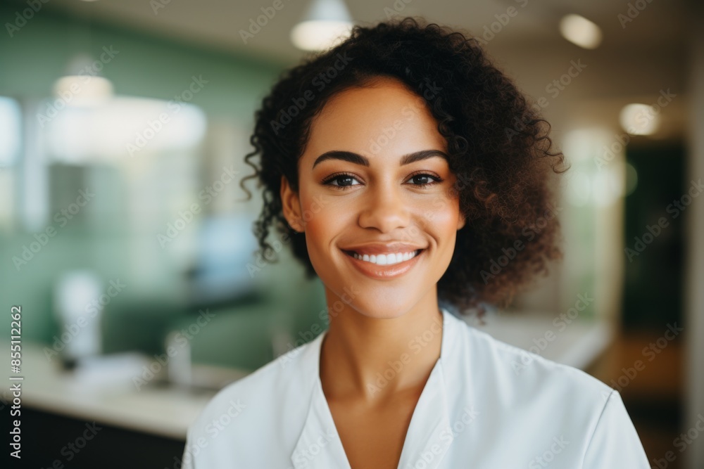 Smiling portrait of young female doctor or nurse in a medical office Smiling portrait of young female doctor or nurse in a medical office
