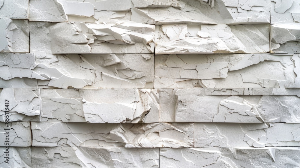 Texture of a white stone wall for background decoration in interior design Texture of a white stone wall for background decoration in interior design