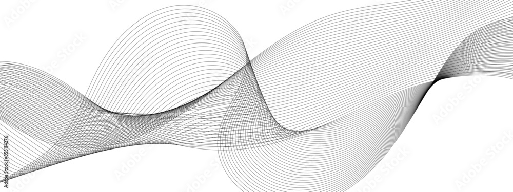 Seamless wavy curve lines on transparent background. Flowing wave future technology concept. Business, voice, sound, music, poster, banner background. Seamless wavy curve lines on transparent background. Flowing wave future technology concept. Business, voice, sound, music, poster, banner background.
