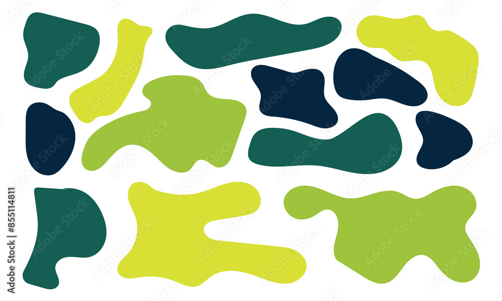 Liquid abstract organic blob shapes set. Wavy elements bubbles and drops in trendy y2k style on white background in eps 10. Liquid abstract organic blob shapes set. Wavy elements bubbles and drops in trendy y2k style on white background in eps 10.