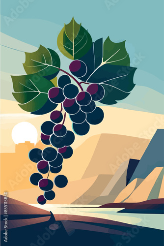 Explore the charm of European architecture and wine with this vibrant poster. Featuring iconic French vineyards, wine bottles, glasses, and a sommelier, perfect for celebrating wine festivals and prom