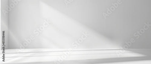 Wallpaper Mural Minimalist white room with light and shadow play on walls and floor. Torontodigital.ca