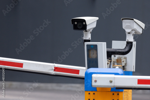 A traffic camera is mounted on a pole