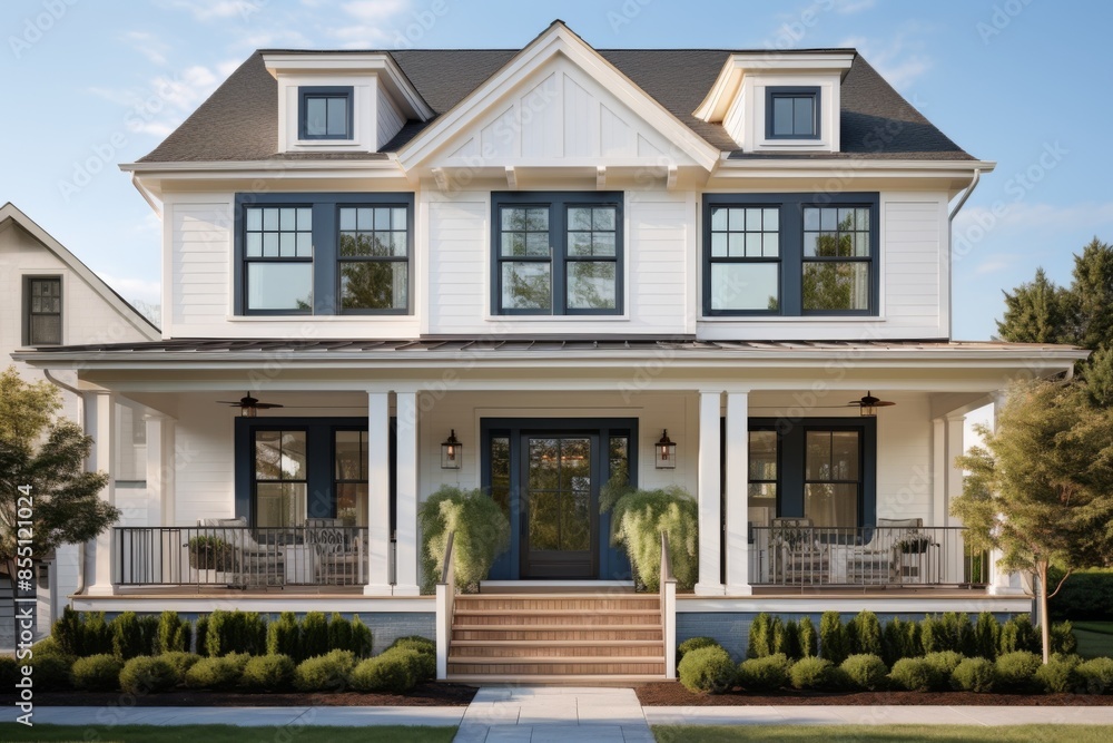 Exterior of a modern traditional house Exterior of a modern traditional house