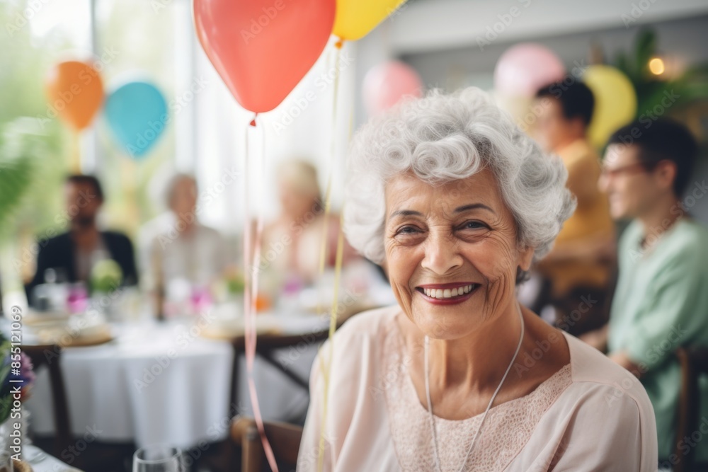 Portrait of a diverse group of seniors celebrating a birthday in nursing home Portrait of a diverse group of seniors celebrating a birthday in nursing home