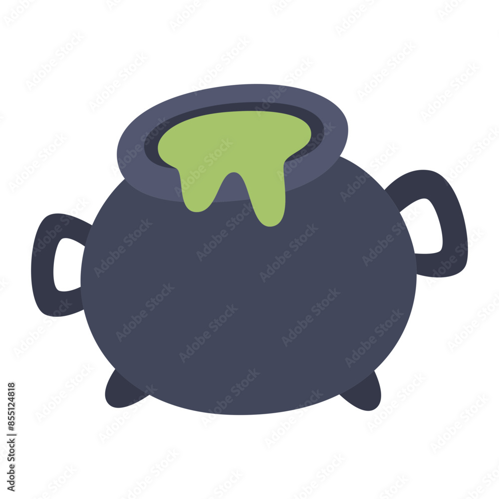 Black cauldron witches potion halloween icon. Black cauldron witches potion halloween icon.