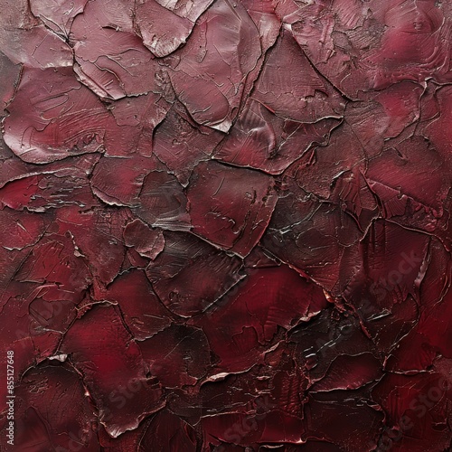 Deep Red Textured Wall Background With Light