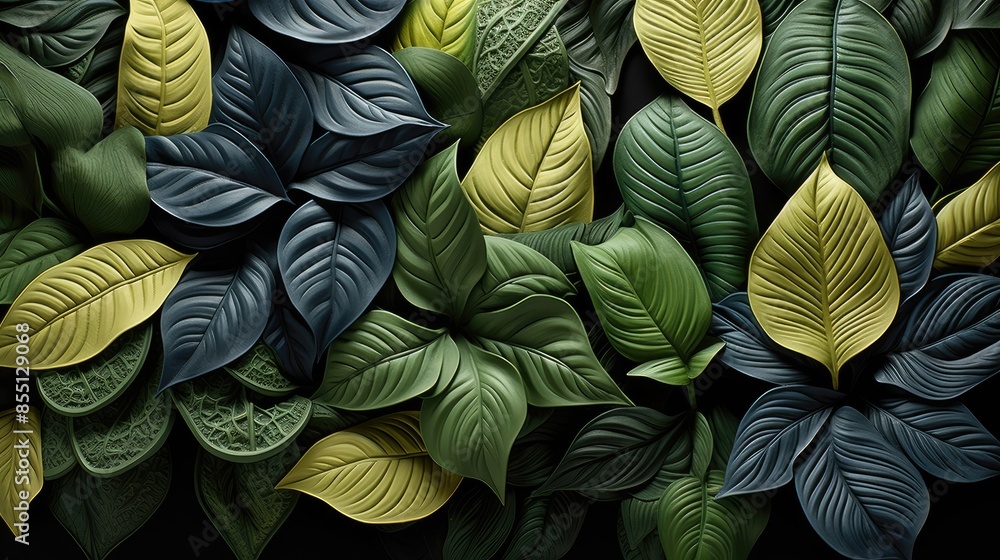 custom made wallpaper toronto digitalIntriguing leaf patterns in harmonious arrangement