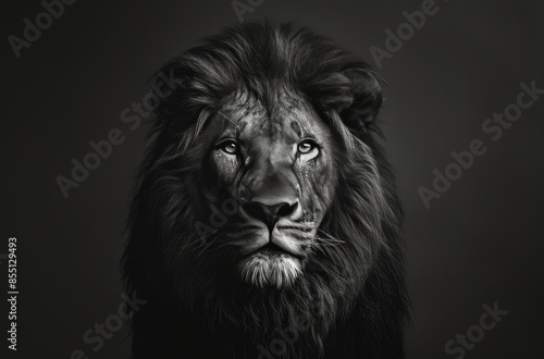 Wallpaper Mural Close Up Portrait of a Black Lion in the Dark Torontodigital.ca