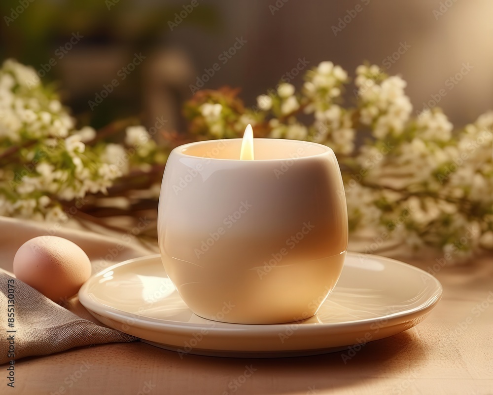 blank mock up, boiled egg theme, empty egg cup, cozy breakfast setting, warm and inviting blank mock up, boiled egg theme, empty egg cup, cozy breakfast setting, warm and inviting