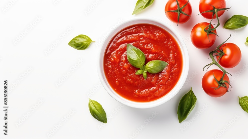 Fresh Tomato Sauce with Basil and Tomatoes Fresh Tomato Sauce with Basil and Tomatoes