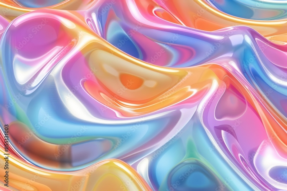 Fototapeta premium Vibrant colorful abstract digital art background