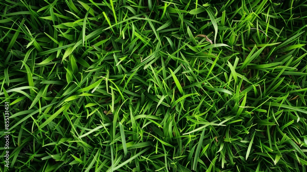 Close-up of green grass, capturing the fresh and lively texture Close-up of green grass, capturing the fresh and lively texture