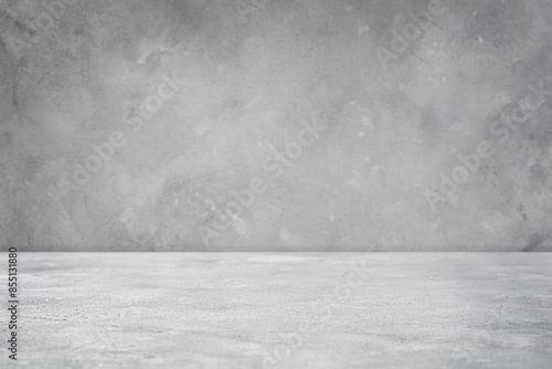 Gray concrete wall floor background with copy space © FireflyLight