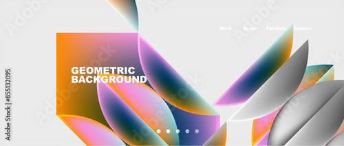 Minimal geometric web site page template design. Vector Illustration For Wallpaper, Banner, Background, Card, Book Illustration, landing page