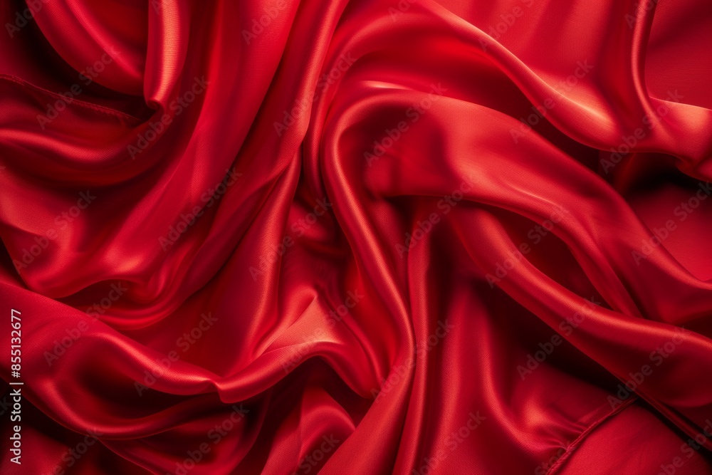 Elegant red satin fabric texture with luxurious folds Elegant red satin fabric texture with luxurious folds