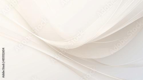 Minimalist abstract illustration featuring clean, flowing white waves creating a sense of purity and simplicity.