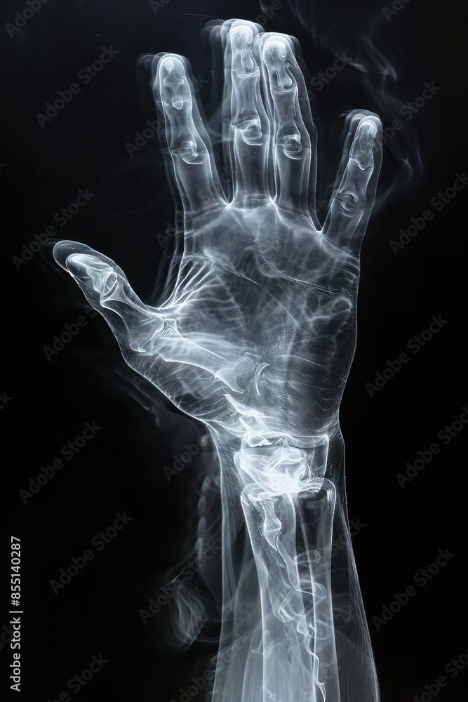 Ghostly X-ray style image of a hand Ghostly X-ray style image of a hand