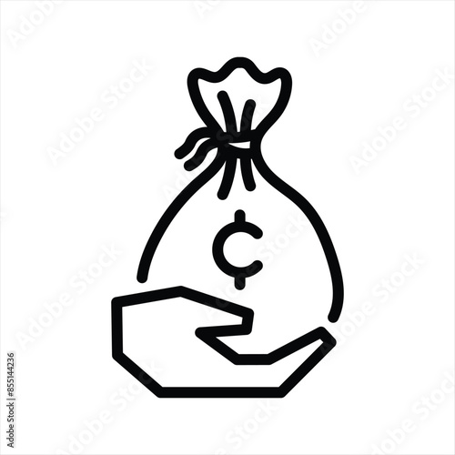 cryptocurrency wealth simple line icon