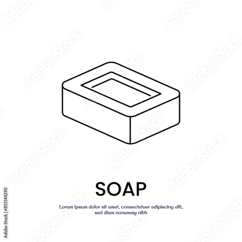 soap thin outline icon vector design good for web or mobile app