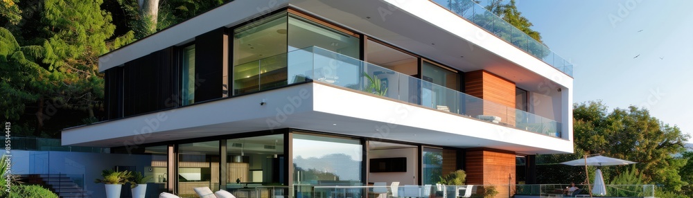 custom made wallpaper toronto digitalEnergyefficient glazing in a modern home, maximizing natural light, side view, showcasing sustainable architecture, futuristic tone, Tetradic color scheme