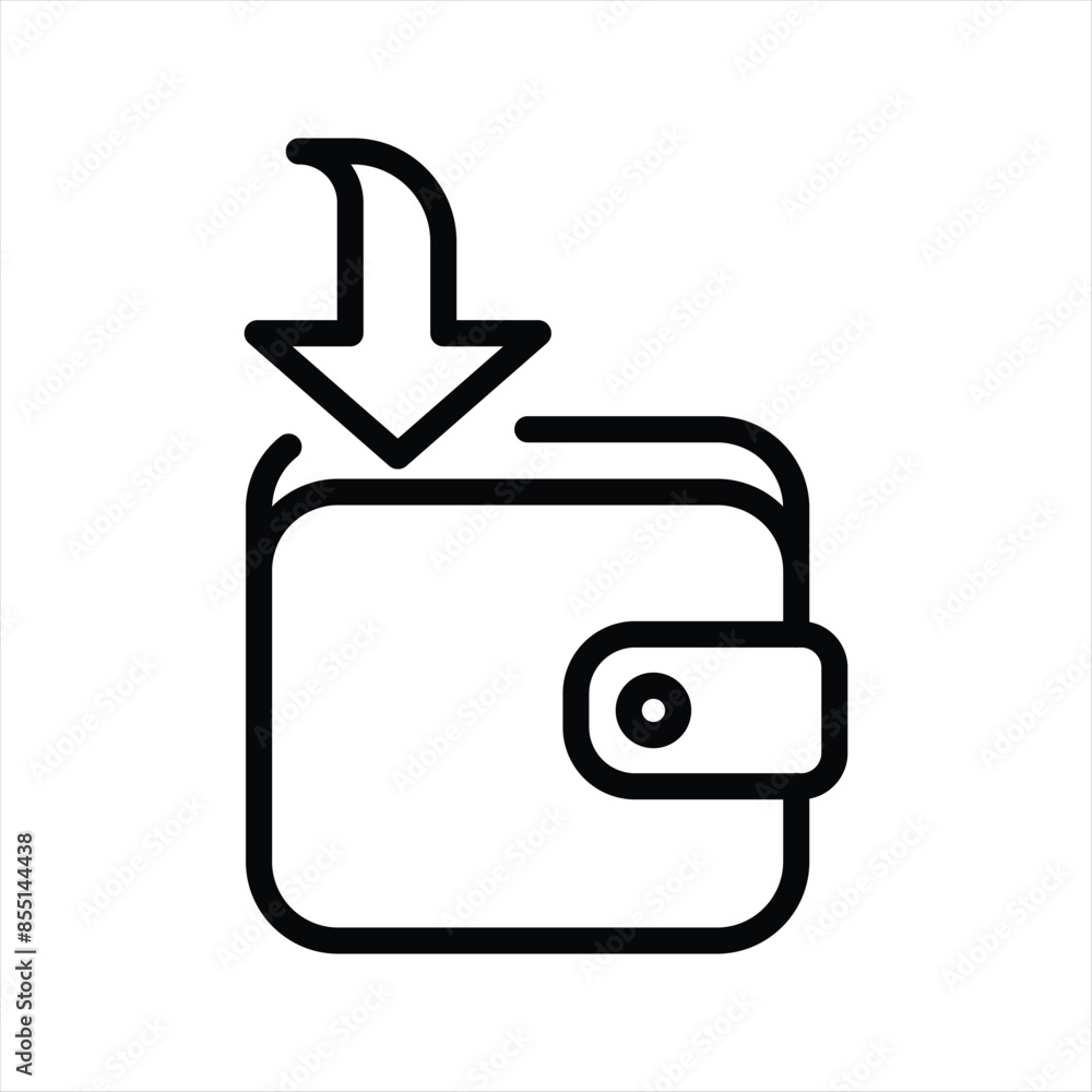 Deposit wallet money simple line icon
Deposit wallet money simple line icon