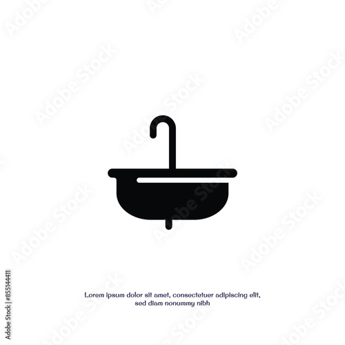 sink solid icon vector design good for web or mobile app