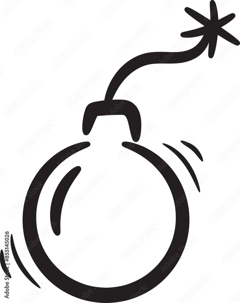 Bomb icon illustration Bomb icon illustration
