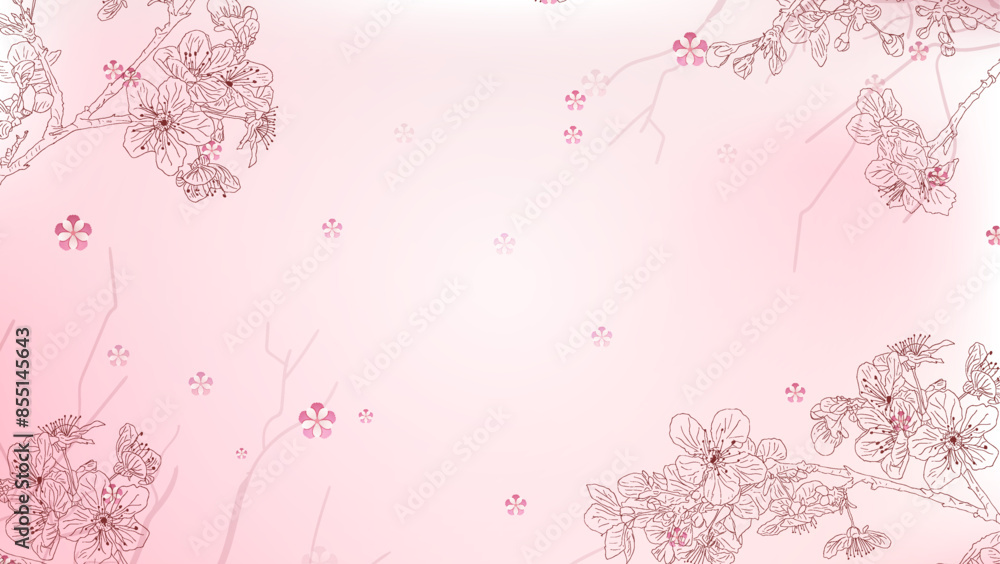 Sakura Blossom Background japanese flower premium vector Sakura Blossom Background japanese flower premium vector