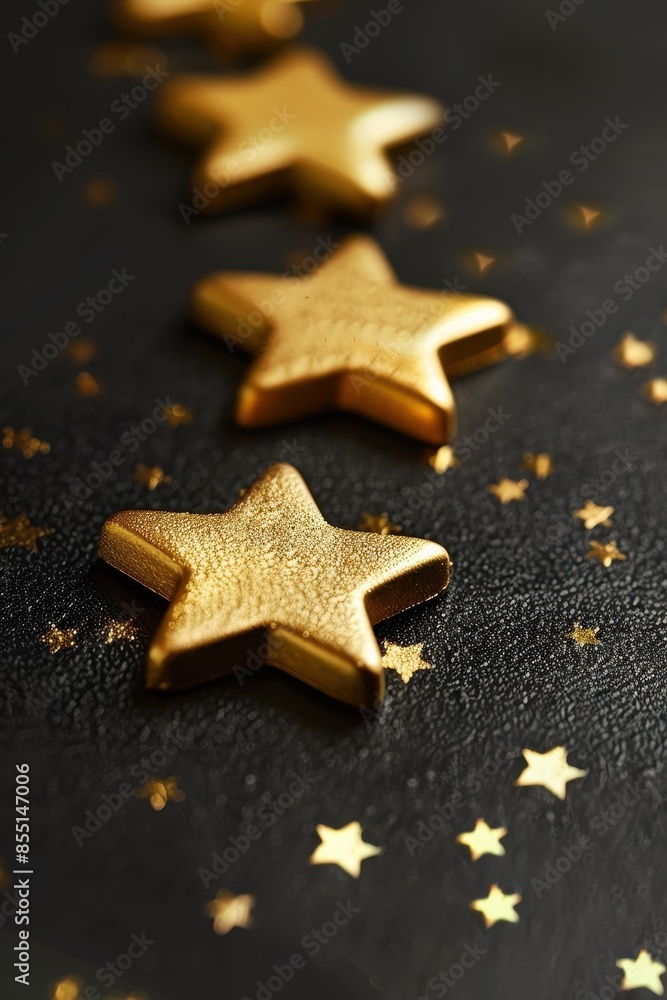 Gold star rating for customer satisfaction and review Gold star rating for customer satisfaction and review