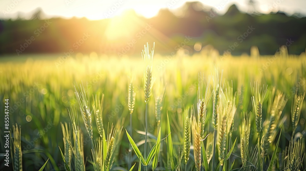 Sun-dappled fields in tranquil countryside Sun-dappled fields in tranquil countryside