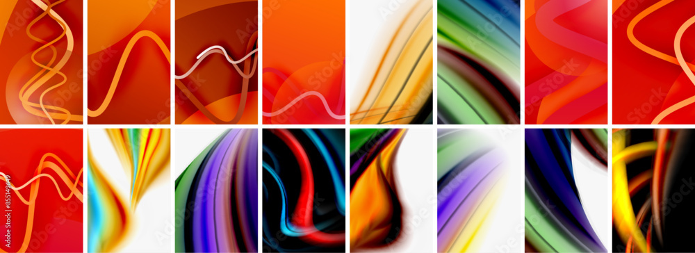 Collection of abstract background with waves, colorful shapes and 3d shadow effect. Vector Illustration For Wallpaper, Banner, Background, Card, Book Illustration, landing page Collection of abstract background with waves, colorful shapes and 3d shadow effect. Vector Illustration For Wallpaper, Banner, Background, Card, Book Illustration, landing page