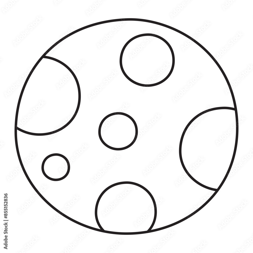 Fototapeta premium cartoon halloween moon line icon.