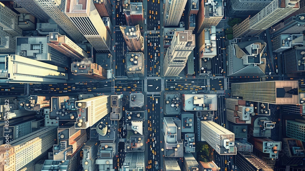 A business-oriented vector background with a bird -eye view of a city grid, detailed with stylized buildings and bustling traffic, capturing the essence of urban life. A business-oriented vector background with a bird -eye view of a city grid, detailed with stylized buildings and bustling traffic, capturing the essence of urban life.