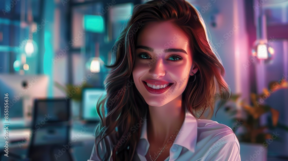 Bringing Positive Energy To The Workplace With Her Vibrant Smile Bringing Positive Energy To The Workplace With Her Vibrant Smile