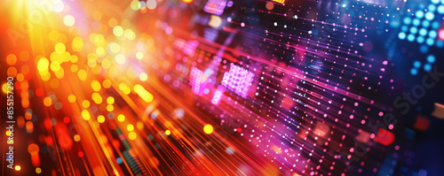 Wallpaper Mural Bright background with a bold, colorful digital grid. Torontodigital.ca