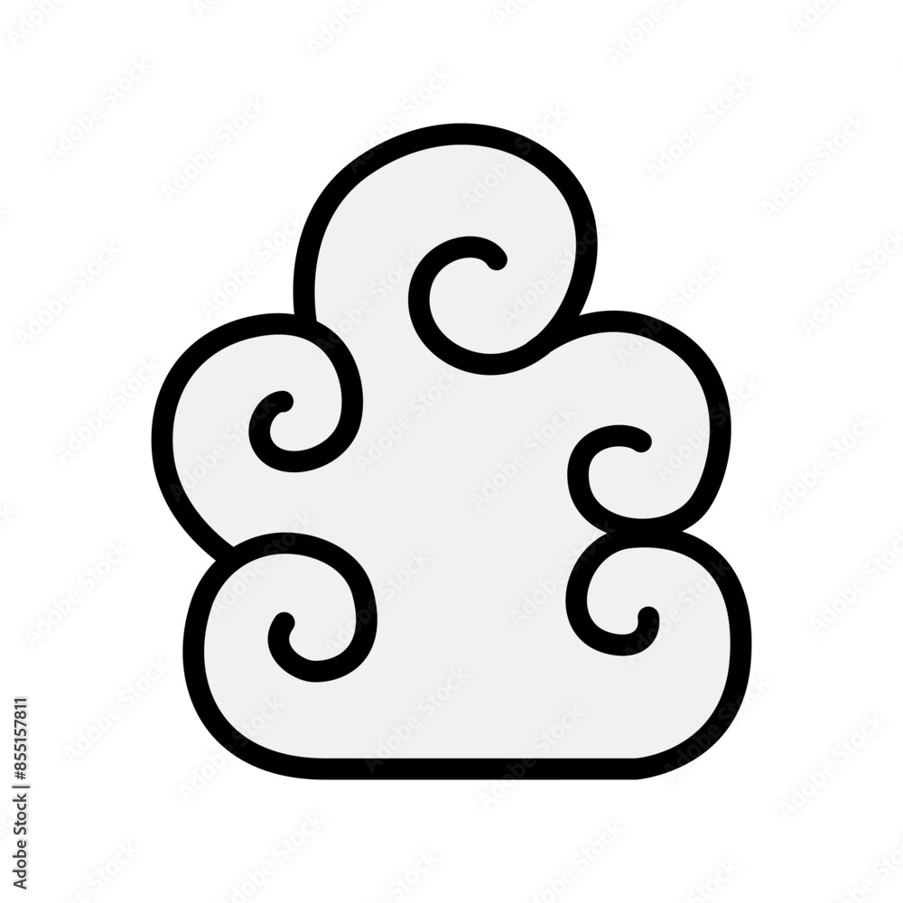 cloud icon in color line style cloud icon in color line style