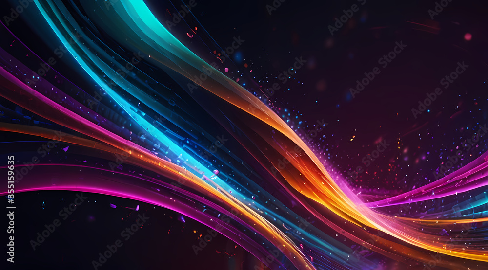 abstract light background featuring swirling patterns of vibrant neon lights abstract light background featuring swirling patterns of vibrant neon lights