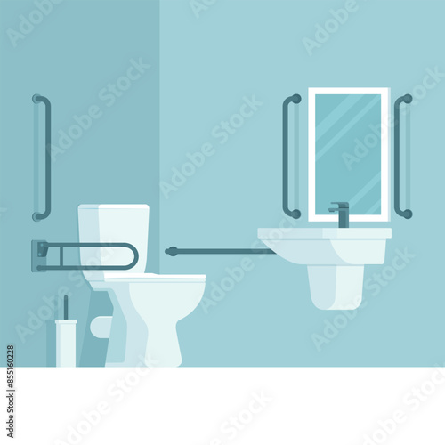 Accessible bathroom for disabled people
