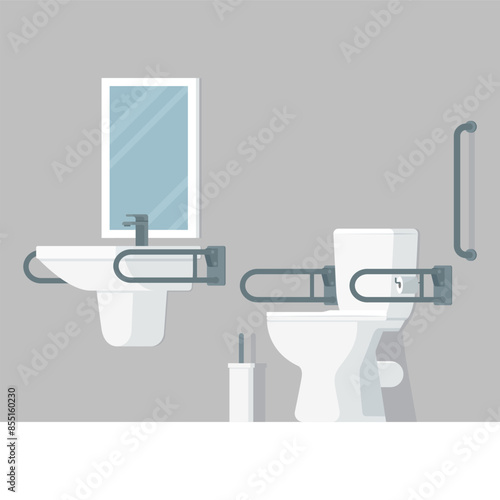 Accessible bathroom for disabled people
