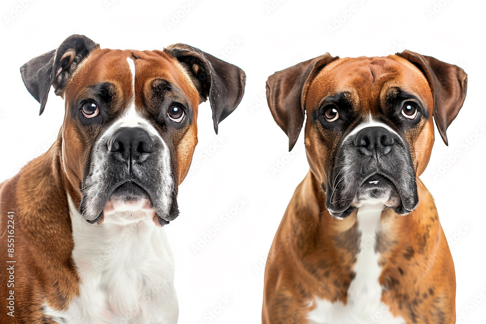 Profile Shot of Two Dogs on White Background, Furry Friends, Two Dogs Posing Side by Side, Dog Duo, Profile View of Two Pups Against a White Backdrop, Two Dogs Standing Together in a white background Profile Shot of Two Dogs on White Background, Furry Friends, Two Dogs Posing Side by Side, Dog Duo, Profile View of Two Pups Against a White Backdrop, Two Dogs Standing Together in a white background