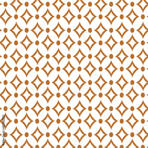 Golden vector seamless pattern with small diamonds , star shapes ,rhombuses . Abstract gold and white geometric texture . Simple minimal wide repeat background . Luxury design for decor , wallpaper