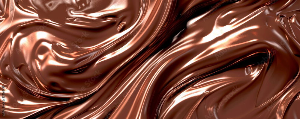 Chocolate background with smooth, melted dark chocolate swirls. Chocolate background with smooth, melted dark chocolate swirls.