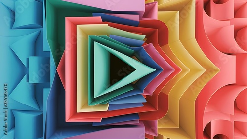 Abstract vibrant 3d rendering wallpaper  - 20