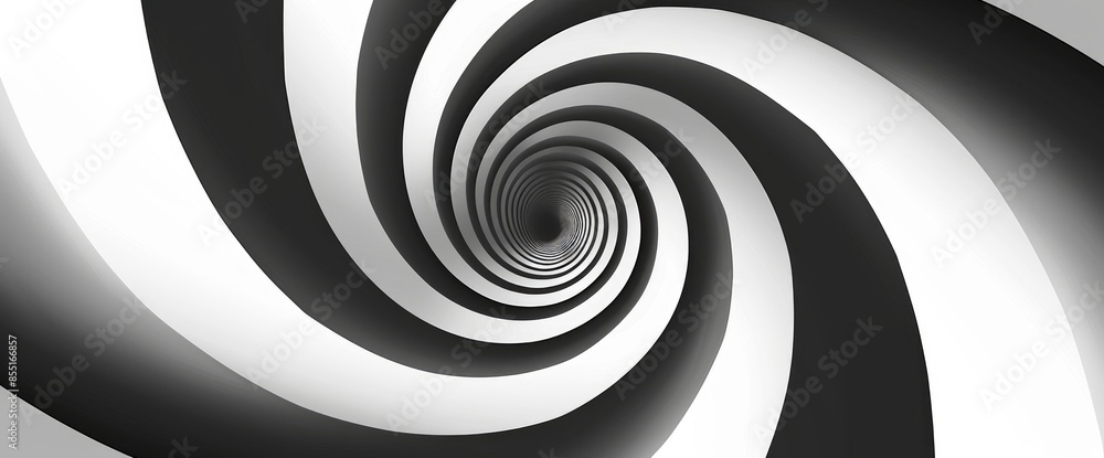 Black And White Abstract Spiral, Cartoon Black And White Abstract Spiral, Cartoon