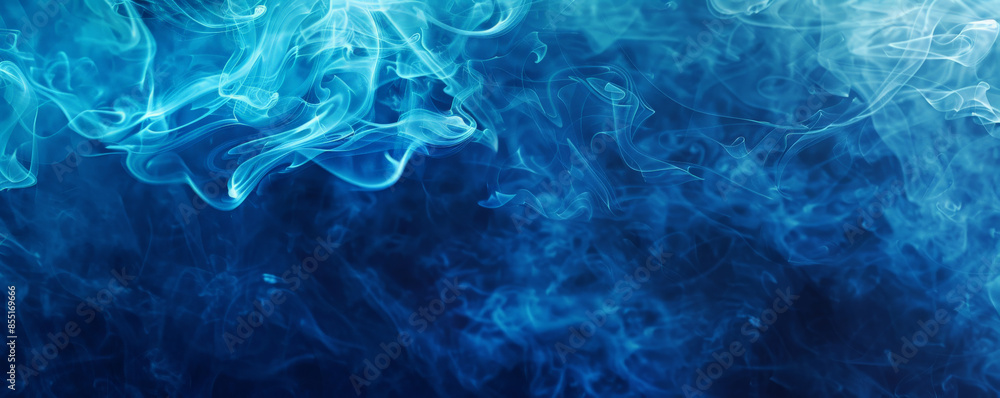 Smoke background with bright, electric blue smoke trails. Smoke background with bright, electric blue smoke trails.