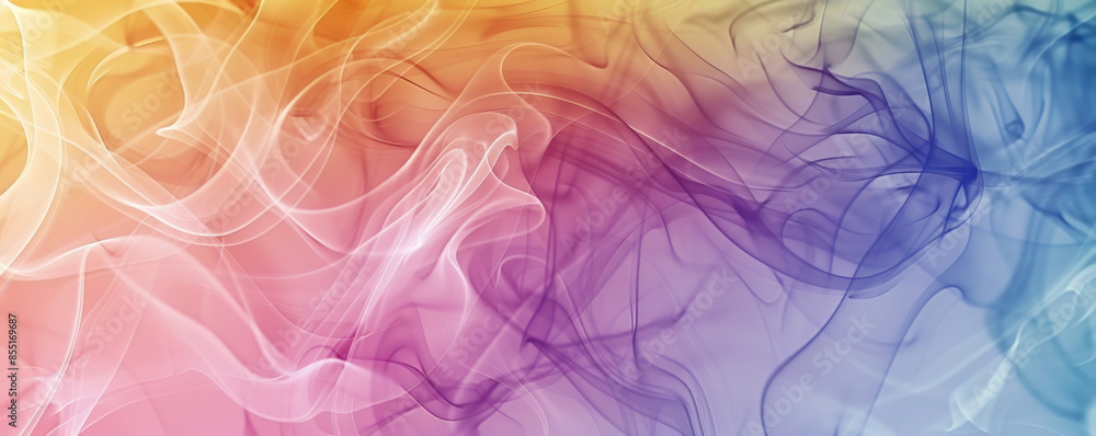 Obraz premium Smoke background with colorful, swirling smoke plumes in a gradient pattern.