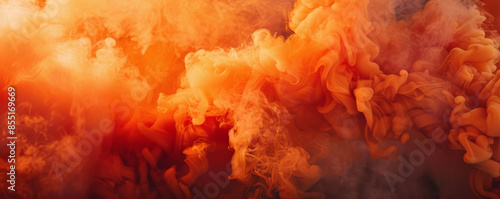 Smoke background with bright, red-orange smoke plumes in a dynamic display.