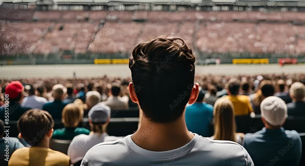 Audience or public watching car race. Audience or public watching car race.